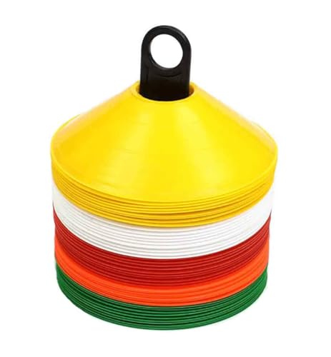 Image of Protoner Sports Training Disc Cones, Multicolour Ground Markers, Set of 50-10 Options, Agility Training Equipment (Mini Marker 50)