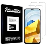 PHONILLICO Vetro temperato per Xiaomi Poco M5 4G [2 Pezzi] Pellicola Protettiva Trasparente Vetro Protezione Schermo