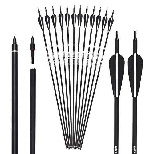 12 Flèches En Aluminium Pour Tir à L'arc - 30 Pouces, Spine 300, Pointes Acier 100 Grains, Pour Arc Classique/composé - 4