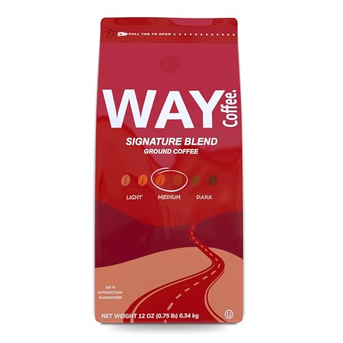 WAY Coffee Medium Roast Ground Coffee - Signature Blend (12 Oz)