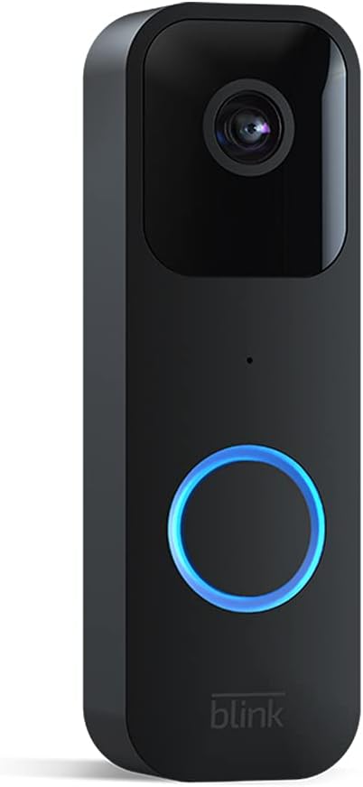 Video Doorbell | Two-way audio, HD video, long-lasting battery life, motion detection, chime app alerts, Works with Alexa (Black)