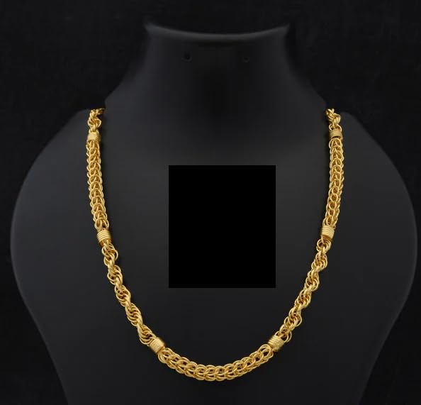 Image of one gram Stylish Heavy Golden Neck Men Chain inch20 inch Inches Gold-plated Chain C68