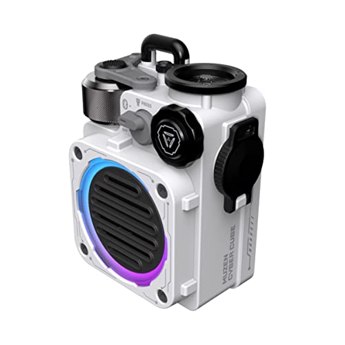 MUZEN CYBERCUBE �u���[�g�D�[�X�X�s�[�J�[ �~���[�[�� �T�C�o�[�L���[�u Bluetooth 5.0 �X�s�[�J�[ �R���p�N�g �A�E�g�h�A �d�ቹ IPX5�h�� �����d�� Type C�[�d 10���ԘA���Đ� �z���C�g