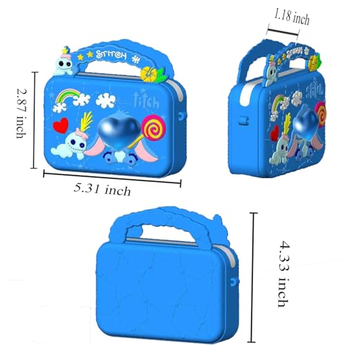 Crossbody bag with Adjustable Shoulder Strap, Handbag with Zipper, Badge Wallet with Lanyard, Wallet Purse Shoulder Bag Coin Pouch Accessories Money Bag for Girls (Blue)4