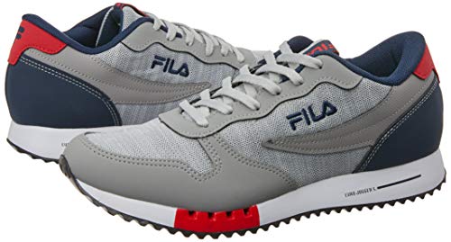 Tênis Euro Jogger Sport, Fila, Masculino, Cinza/Marinho/Vermelho, 39