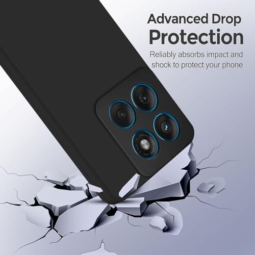 Image of SBMS Silicone Back Cover Case for Motorola Moto G67 Power 5G / Moto G57 Power 5G | Soft Micro-Fibre Lining Inside | Camera Protection Bump | Shockproof Back Cover Case for Moto G67 Power 5G (Black)