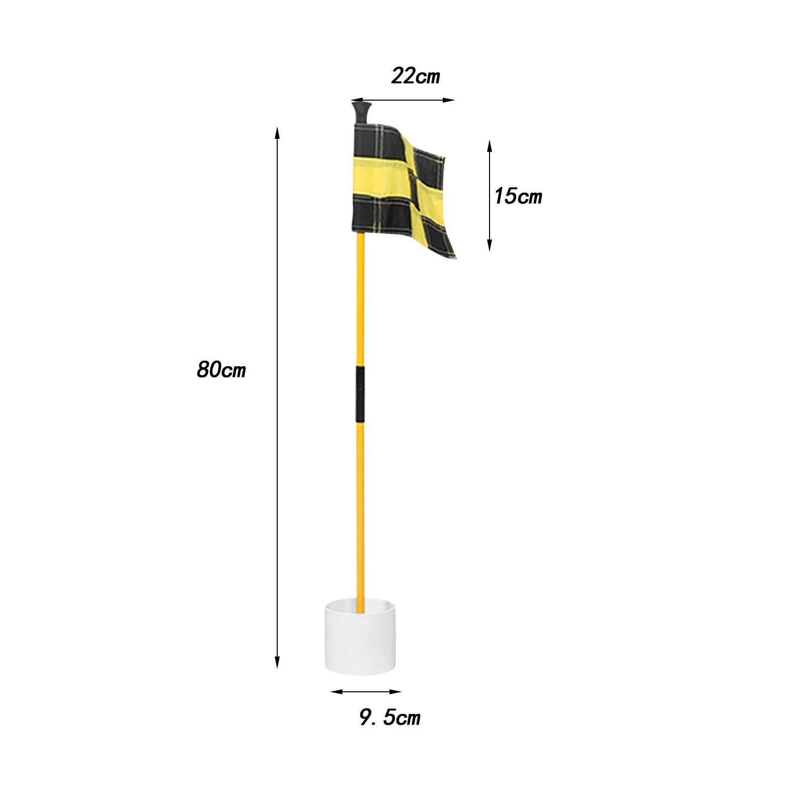 Baoblaze Golf Putting Green Flagge und Lochbecher, Übungs-Putting-Fahnenmast aus Fiberglas, Golf-Fahnenmasten, Golf-Flaggen-Lochbecher-Set für den Garten für