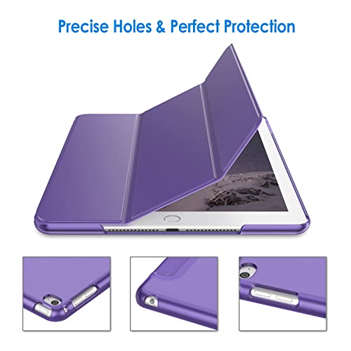 Image of JETech Case for iPad Air 2 (2nd Generation), Smart Cover Auto Wake /Sleep (Purple)