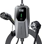 VDLPOWEREU Caricatore EV tipo 2, 3,6 kW, cavo di ricarica auto, caricatore per veicoli elettrici, 16 A, 5 m, monofase, EU Schuko, IP65 (IEC 62196-2)