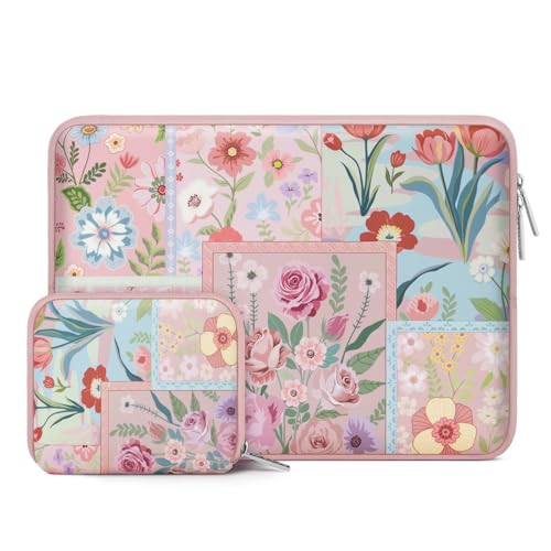 MOSISO Funda Portátil 16 Pulgadas, Laptop Bolsa 15-15,6 Pulgadas Compatible con MacBook Pro 16 M5 M4 M3 M2 M1, HP Acer DELL Lenovo, Funda Nopreno para Ordenador Portátil con Estuche Pequeño, Rosa