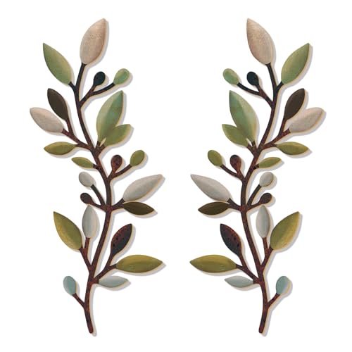 Zzbakress 2 Pcs Colorful Tree Leaf Wall Art Decor Vine...