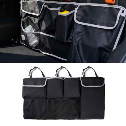 Image of Car Storage Organizer Trunk, Foldable Bin, Box, Tote Organizer, Suitable for Small Cars, Compatible with Jeep, Q5, MPV Etc (Black)