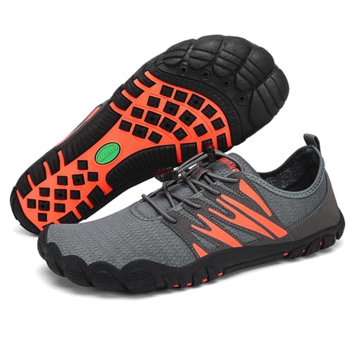 Saguaro Zapatillas Barefoot Hombre Escarpines Secado Rápido Zapatos De Agua Ligeras Transpirable Calzado Descalzo Minimalistas Antideslizantes, Gris, 43 Eu Saguaro Zapatillas Barefoot Hombre Escarpines Secado Rápido Zapatos De Agua Ligeras Transpirable Calzado Descalzo Minimalistas Antideslizantes, Gris, 43 Eu
