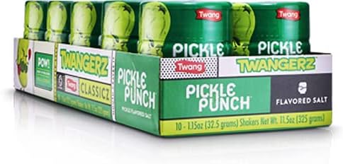 Twangerz Pickle Seasoning Salt Snack Topping, 1.15-Ounce Shaker (Pack of 10)