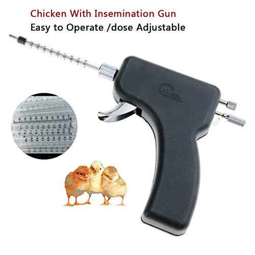 D&F 1ML Chicken Insemination Gun Poultry Artificial Insemination Equipment,Breeder Continuous Insemination With Spare Tubes for Animal