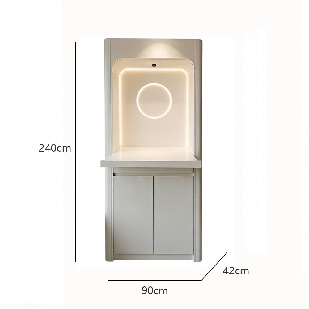 Tavola d'altare Cinese Moderno armadietto da Altare con nicchia a LED, consolle for santuario in Legno massello