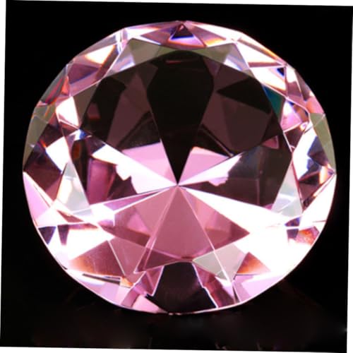 Gemas artificiales de cristal rosa de 60mm para centros de mesa de bodas 6