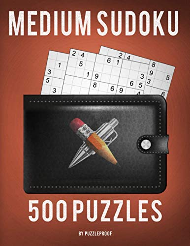 Medium Sudoku Book For Adults - 500 Puzzles: All Medium Sudoku Puzzle Book. Total 500 Puzzles, 4 Sudoku 9 x 9 Puzzles per page. Answers To Puzzles Inside The Book.