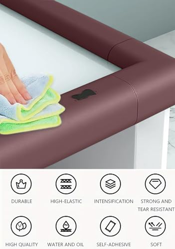 Image of SYGA Baby Safety Strip Furniture Edge Guard Cushion Corner Cover 2 Meter 6.5 feet Tape Infant Bump Protector (L Shape Brown)