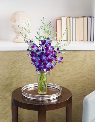 Image of KaBloom-10 Blue Orchid Bouquet,Flowers for Valentine, Mother's Day