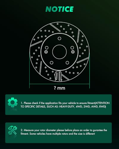 Image of SCITOO Front Brake Rotors 2x Drilled & Slotted Brakes Rotor:31368