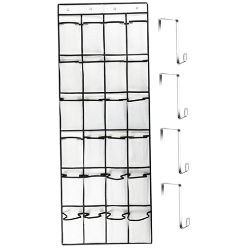 Meyrwoy Over the Door Shoe Organizer, 24 Pocket Breathable