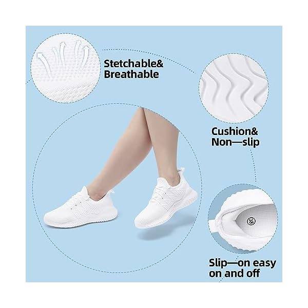 PPQ Womens Slip On Walking Shoesï¼Memory Foam Lightweight Comfort Casual Workout Shoes,Yoga Or Tennis Or Running Sneakers