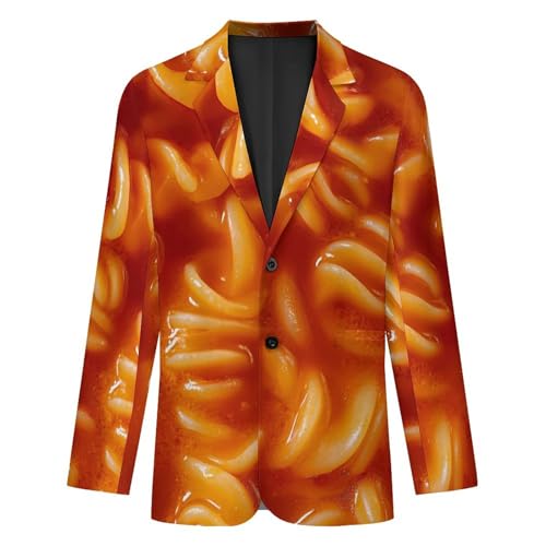 Noodles in T-omato Sauce Men's Slim Suit Long-Sleeve Prom Tuxedo Classic Two Button Business Jacket4