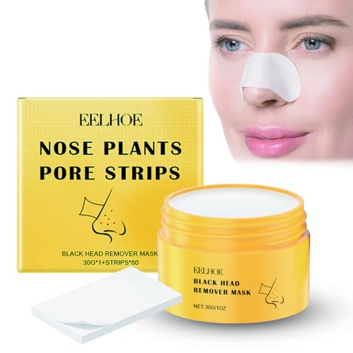 Nose Strips - 60PCS Nose Plant Pore Strips for Blackhead Remove - Nose Blackhead Remover Strips - Gentle Nose Strips Blackhead - Blackhead Clean Nasal Mask - Nose Pore Strips for Acne Spot Pimple