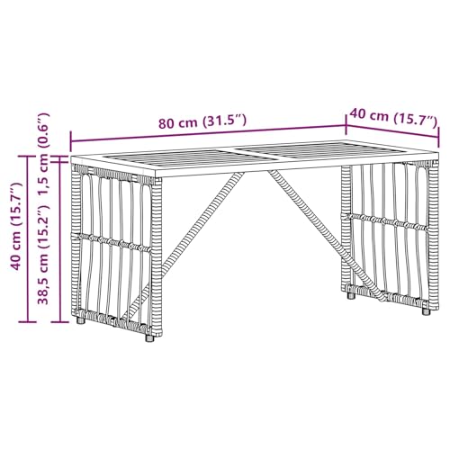 Mesa de balcón resistente a la intemperie negra para comedor exterior 3
