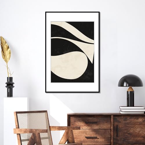 Image of Homso 24x36 Poster Frame in Black, Metal Thin Board 24 x 36 Frame with Acrylic Plexiglass for Pictures 20x28 with Mat or 24x36 without Mat for Horizontal and Vertical