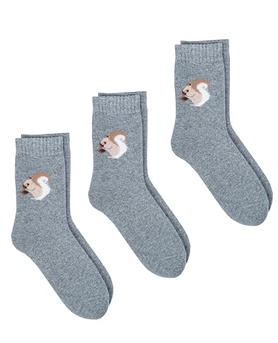 Image of Shag Wear Women's Novelty Angora Socks, Cute Animal Casual Cozy Soft and Warm, 3 Pack