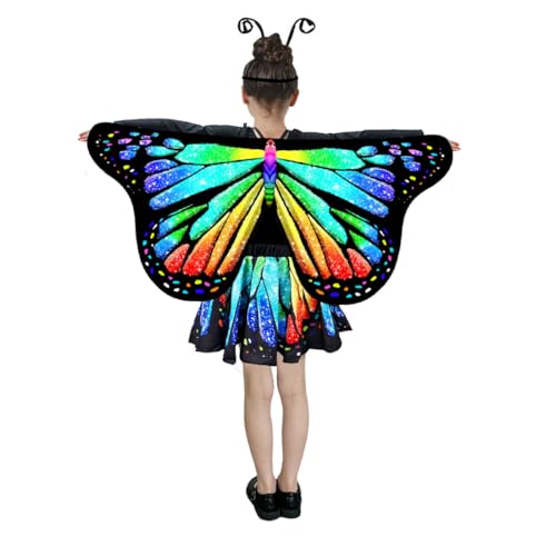Disfraz Combinado Alas de Mariposa con Falda para Niñas miniatura 2
