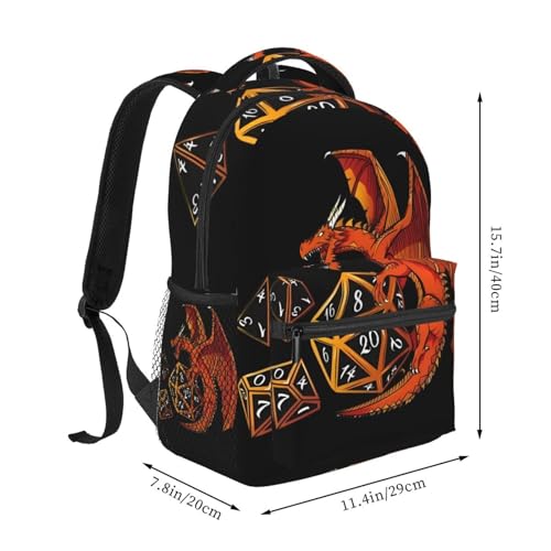 Dungeonss Game Backpack Dragons Backpack Casual Travel Daypack Laptop Bag for Men and Women3