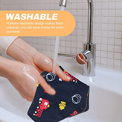 EXCEART 2Pcs Reutilizável Sanitária Pad Lavável Bamboo Cloth Menstrual Pads Almofadas de Incontinênc