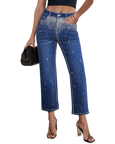 GRAPENT 2026 Jeans for Women Womens Glitter Pants Dressy Jeans