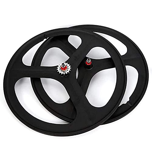 HJXX Roues De VéLo De Route 700c, Roue ArrièRe, VéLo à Roue Avant, VéLo D'éQuilibre VéLo, Paire De Roues, Jeu De Roues De VéLo, Seule Vitesse Fixie avec Roue Libre en MéTal LéGer