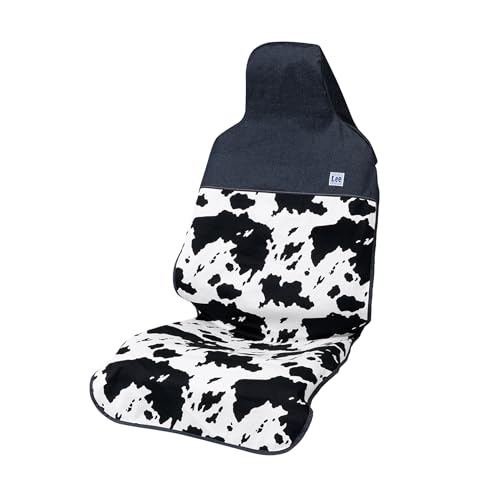 ボンフォーム(BONFORM) シートカバー Lee ホルスタイン エプロンタイプ 前席1枚 ホワイト 4102-10WH