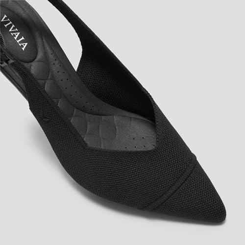 VIVAIA Addison Pointed-Toe Slingback Sandals For Women, Elegant Mid Heels With Arch Support3