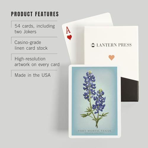 Lantern Press Baraja de Cartas Póker Bluebonnet 52 Unidades miniatura 3