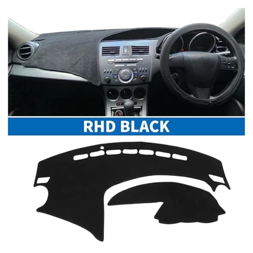 Alfombrilla para salpicadero Mazda 3 M3 BL parasol protector RHD negro 2