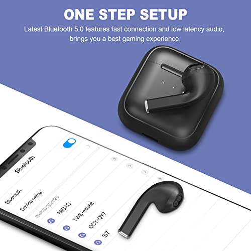 Anryzan S7 True Wireless Earbuds Bluetooth 5.0 Headphones Touch Control With Charging Case In Ear Earphones With Noise Cancelling Mic For Small Ears Compatible With Iphone Android #TOP2