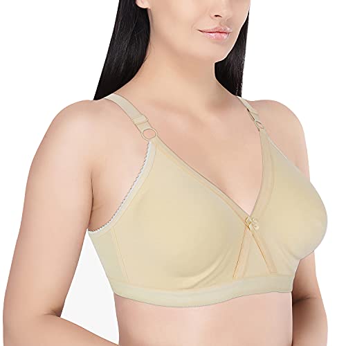 Image of Women's Poly Cotton Non-Padded Wire Free Full Coverage Bra