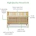 HZANHY 5-in-1 Baby Crib,Convertible Crib, Baby Crib, Converts from Baby Crib to Toddler Bed, Daybed and Full-Size Bed Frame, Fits Standard Full-Size Crib, Baby Bed Natural (Mattress not Included