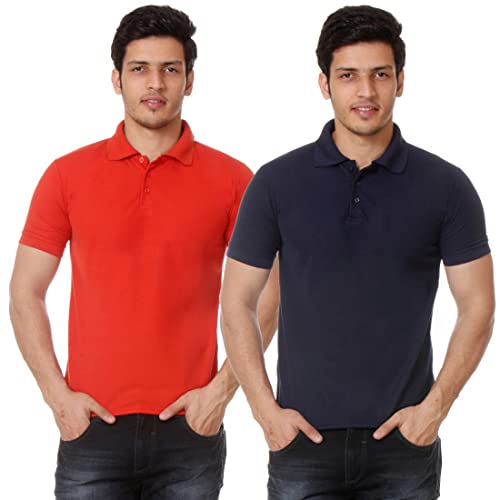 Image of Amazon Brand - Nora Nico Men's Cotton Pique Half Sleeves Solid Polo T Shirts-Pack of 2
