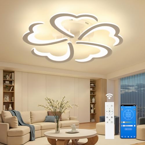 EASY EAGLE Plafoniera LED Soffitto: 48W Lampadario Camera da Letto,