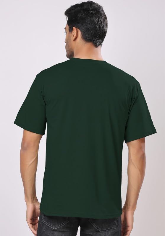 Image of London Hills Men's Cotton Oversized Fit Casual Printed Round Neck, Oversized Drop Shoulder T-Shirt