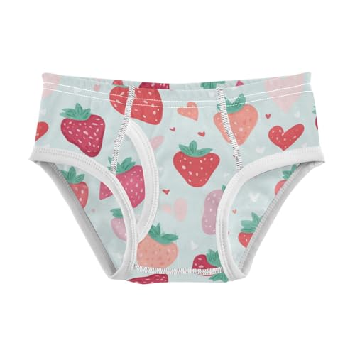 Wusikd Cute Strawberries Hearts Boys' Underwear Cotton Boys Briefs Soft Toddler Underwear 2T