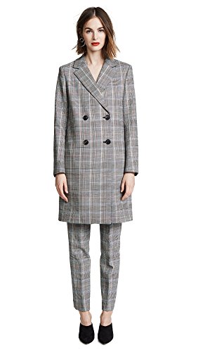 Theory Women's Double Breasted Square Coat, Multi, S