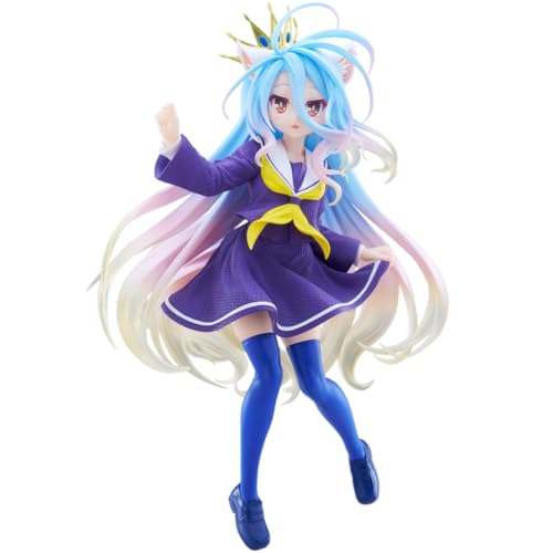 Xinnice Shiro Figurines d'anime Shiro - Figurine d'action debout - 18 cm - Oreilles de chat -...